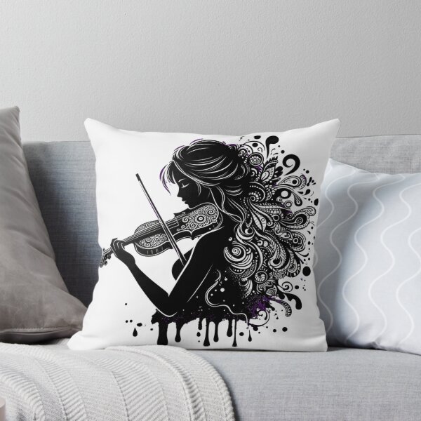 Aperçu de l'œuvre Une jeune fille gracieuse jouant du violon, exprimant la beauté, la passion et l'émotion de la musique à travers chaque note. créée et vendue par StyxIND.