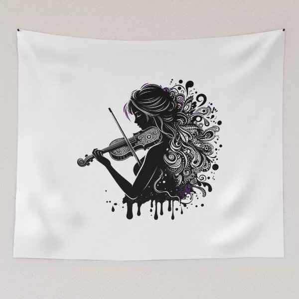 Item preview, A graceful girl playing the violin, expressing the beauty, passion, and emotion of music through every note. designed and sold by StyxIND.
