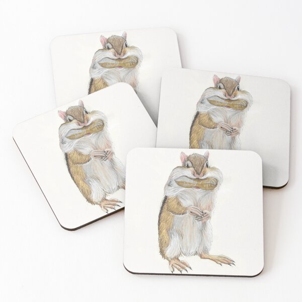 Item preview, Chipmunk with a mouth full of nuts designed and sold by Kimberley Cummings Illustration.
