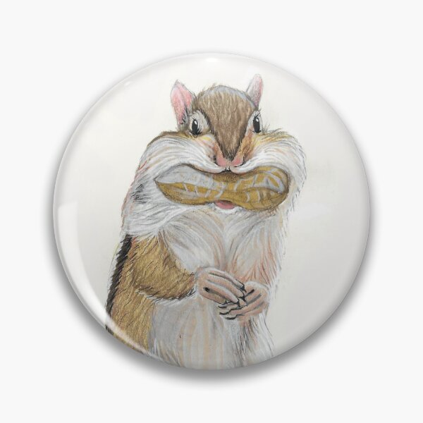 Item preview, Chipmunk with a mouth full of nuts designed and sold by Kimberley Cummings Illustration.