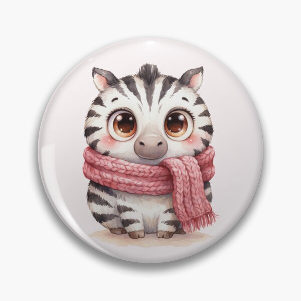 Item preview, Cute Baby Zebra in Pink Scarf – Whimsical Watercolor Animal. designed and sold by SaraSumi.