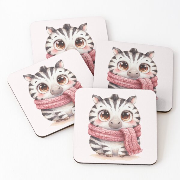Item preview, Cute Baby Zebra in Pink Scarf – Whimsical Watercolor Animal. designed and sold by SaraSumi.