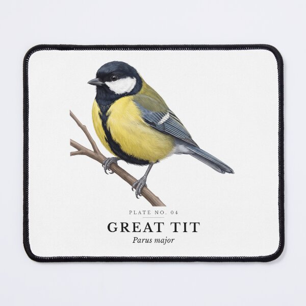 Item preview, Great Tit Vintage Bird Plate - Parus major designed and sold by SavannahMerch.