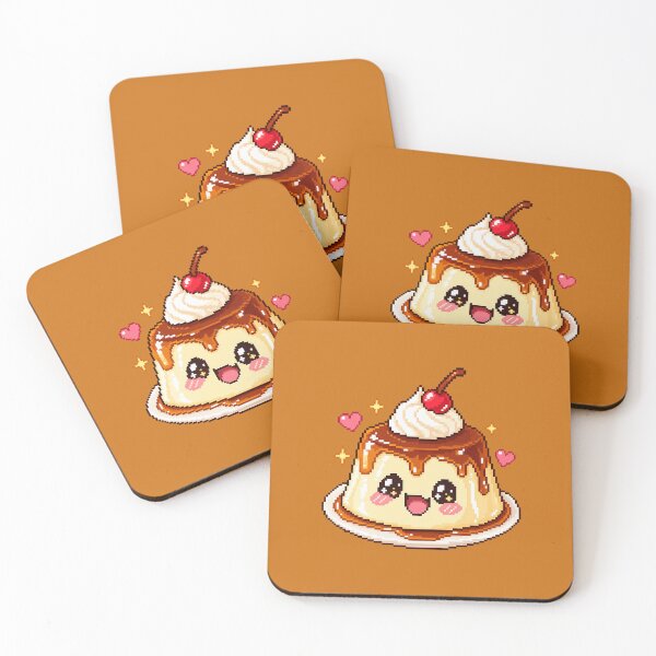Item preview, Cute Smiling Caramel Pudding Pixel Art designed and sold by jimcaza.