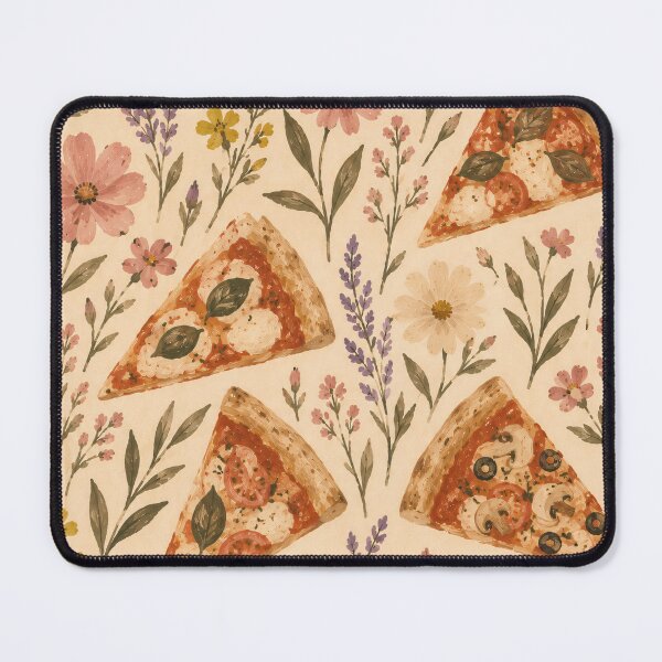 Item preview, Boho Pizza Slices Watercolour Botanical Floral Pattern Art designed and sold by Jozefin's Studio.