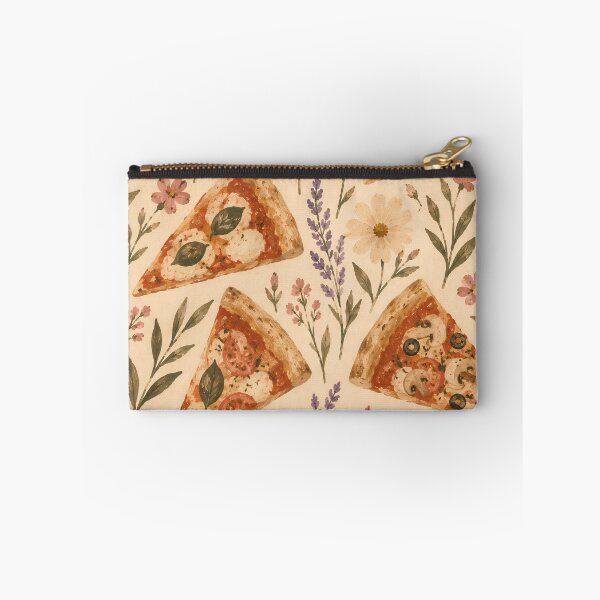 Item preview, Boho Pizza Slices Watercolour Botanical Floral Pattern Art designed and sold by Jozefin's Studio.