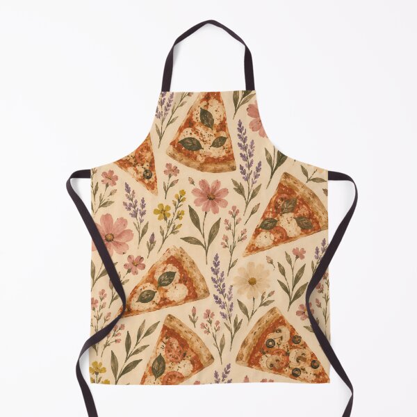 Item preview, Boho Pizza Slices Watercolour Botanical Floral Pattern Art designed and sold by Jozefin's Studio.
