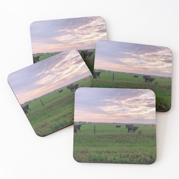 Item preview, Herd of Cows Grazing Under a Colorful Sky designed and sold by Lynn Anne Creations.