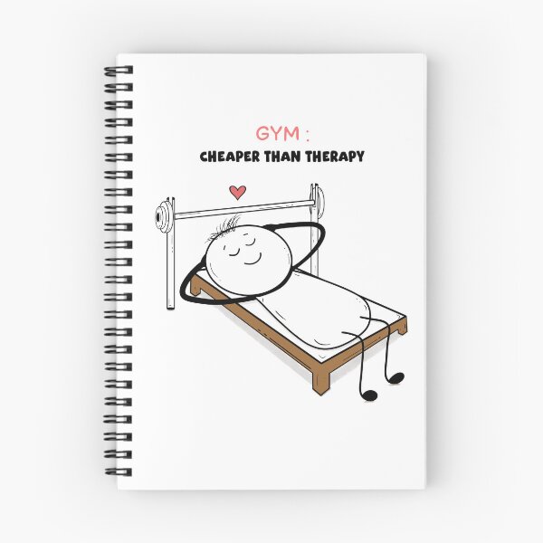 Item preview, Gym: Cheaper Than Therapy – Hand-drawn Relatable Digital Illustration & Print designed and sold by MyVisionaryHuez.