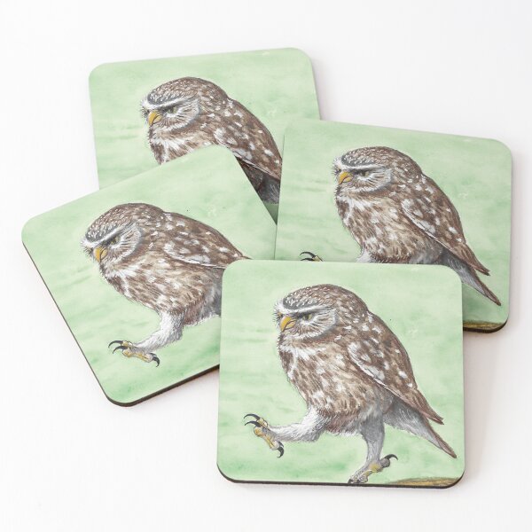 Item preview, Grumpy Owl designed and sold by Kimberley Cummings Illustration.