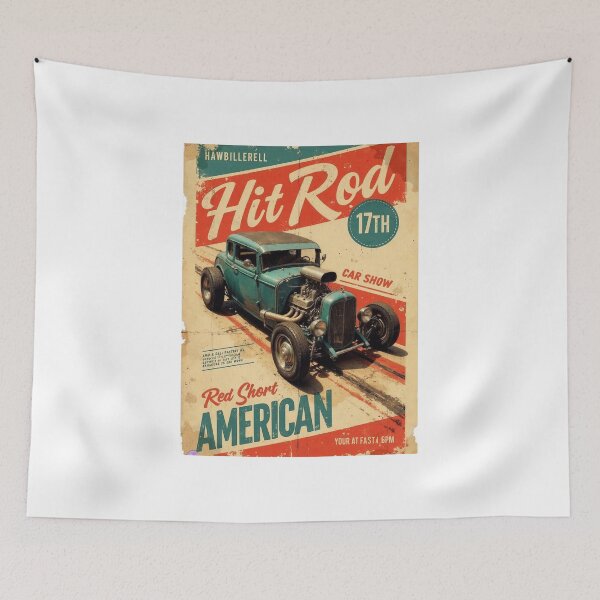 Aperçu de l'œuvre Salon de l'auto / En route / Américain ancien / États-Unis créée et vendue par Creative T-shirts.