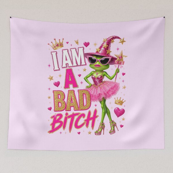 Item preview, I Am A Bad Bitch Witch Frog - Cute Sassy Diva Gym Aesthetic Art designed and sold by FrescoDesign.