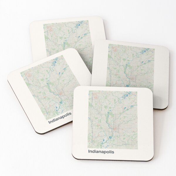 Item preview, Indianapolis Minimalistic Map Art designed and sold by MapsNerd.