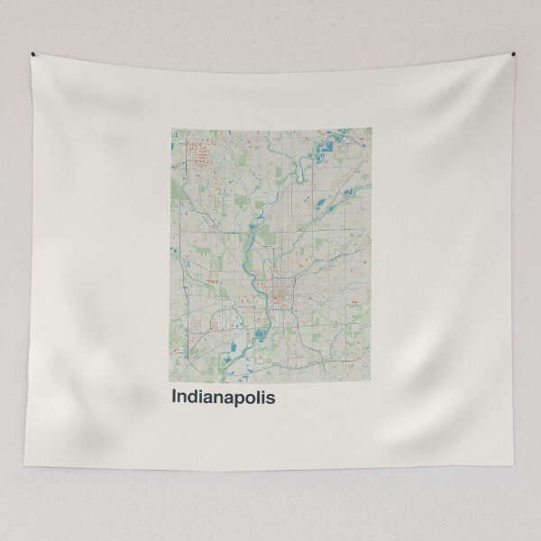 Item preview, Indianapolis Minimalistic Map Art designed and sold by MapsNerd.