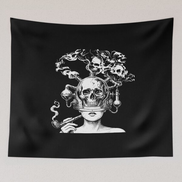 Item preview, Alchemical Skull Apparatus / Smoke Plumes Steampunk designed and sold by weirdove.