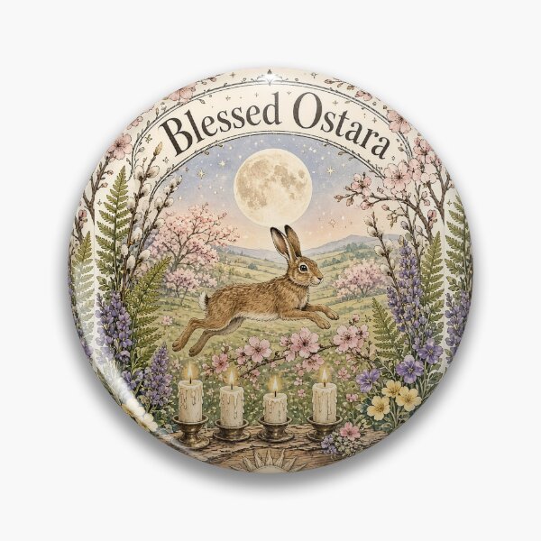 Item preview, Blessed Ostara Hare Spring Equinox Art designed and sold by ArizonaWitches.