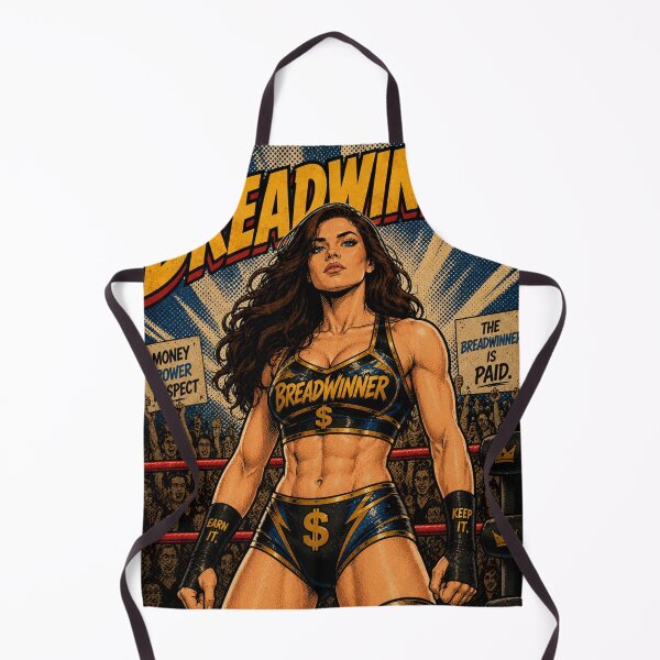 Item preview, The Breadwinner | Female Pro Wrestler Retro Comic Art designed and sold by MissSaylor.