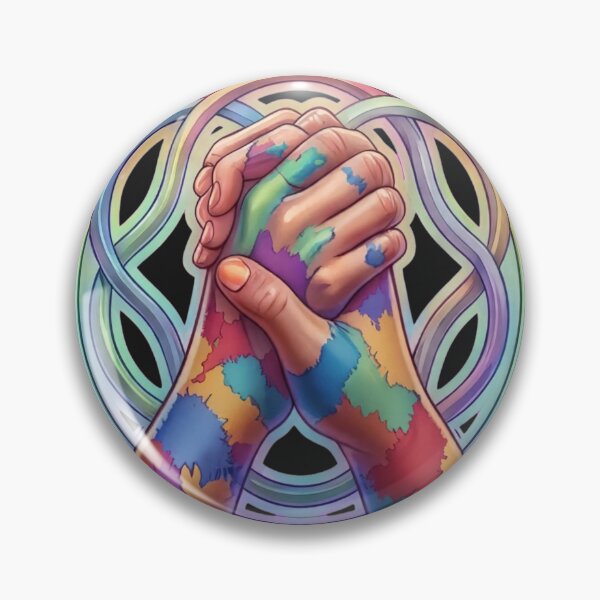 Item preview, Together Hands Clasped Rainbow Rings designed and sold by Surviving Monday Club.