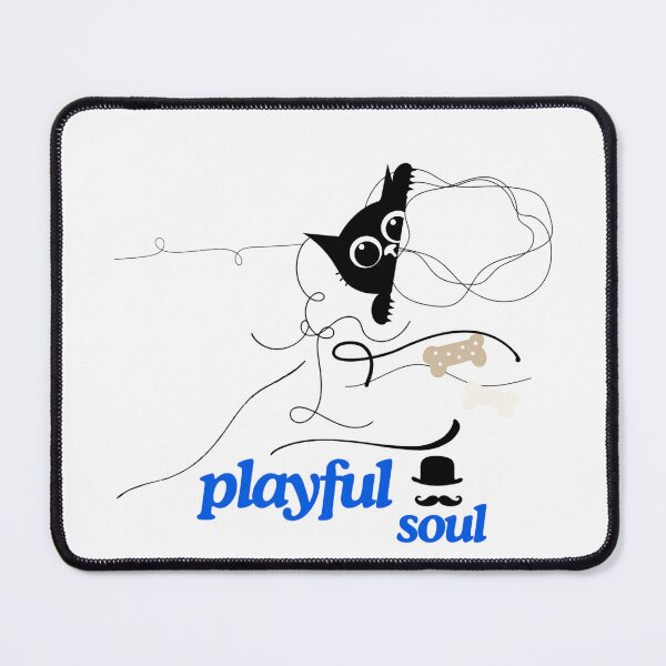 Item preview, Playful Soul Funny Cute Cat Yarn Doodle Art designed and sold by NourArtCorner.