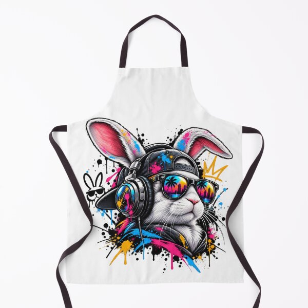 Item preview, Cool DJ Rabbit Street Art Splatter Paint Graphic designed and sold by KTD28_SHOP.