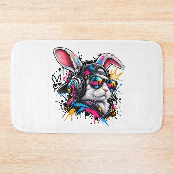 Item preview, Cool DJ Rabbit Street Art Splatter Paint Graphic designed and sold by KTD28_SHOP.