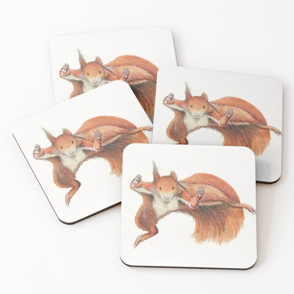 Item preview, Red Squirrel Leaping designed and sold by Kimberley Cummings Illustration.
