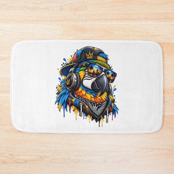 Item preview, Cool DJ Parrot with Sunglasses Streetwear Graffiti Art designed and sold by KTD28_SHOP.