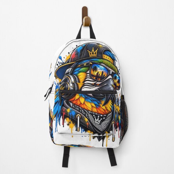Item preview, Cool DJ Parrot with Sunglasses Streetwear Graffiti Art designed and sold by KTD28_SHOP.