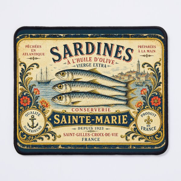 Item preview, Vintage French Sardine Cannery Label designed and sold by newnomads-art.