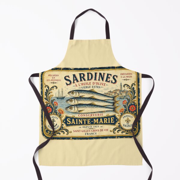 Item preview, Vintage French Sardine Cannery Label designed and sold by newnomads-art.