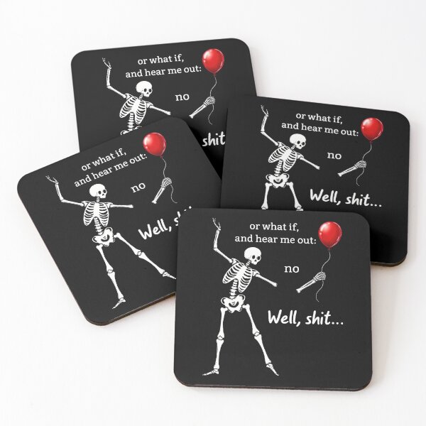 Item preview, Well Skeleton Holding Balloon Gothic Halloween  designed and sold by gear-posters.