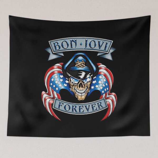 Item preview, Bons Jovis Forever Skull American Flag Rock Band designed and sold by PomboGayArt.