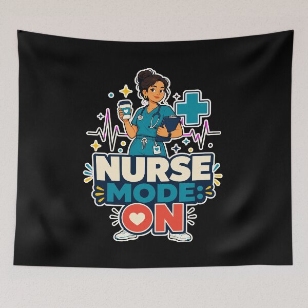 Item preview, Nurse Mode On Funny Nurse Design — Dark Edition designed and sold by TheOddPrints.