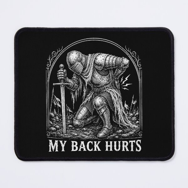 Item preview, My Back Hurts Funny Medieval Knight Aging Humor designed and sold by gordonbwyashop.