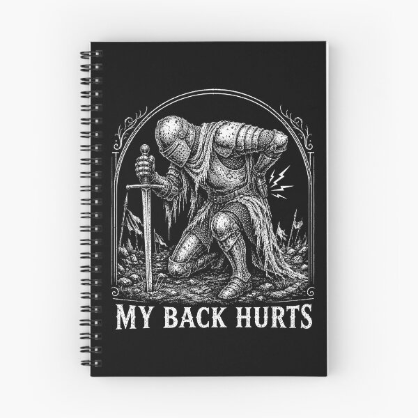 Item preview, My Back Hurts Funny Medieval Knight Aging Humor designed and sold by gordonbwyashop.