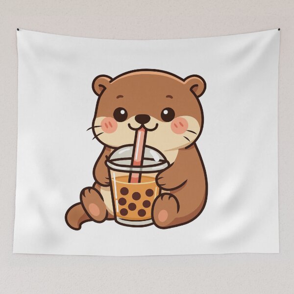 Item preview, Otter with Boba Tea designed and sold by Delidream.