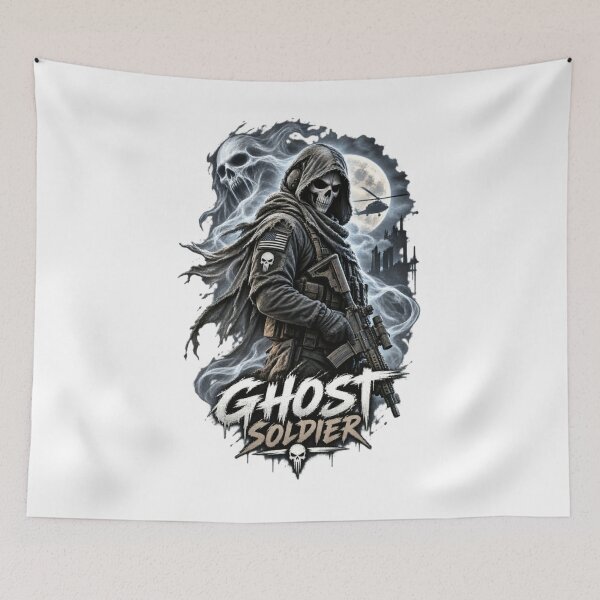 Item preview, Ghost Soldier – Skull Warrior Military Tactical Halloween Design designed and sold by CatLovers Studio.