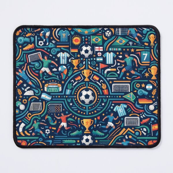Item preview, Retro Soccer Futbol Pattern El Juego Bonito designed and sold by ART ATTACK ZONE.