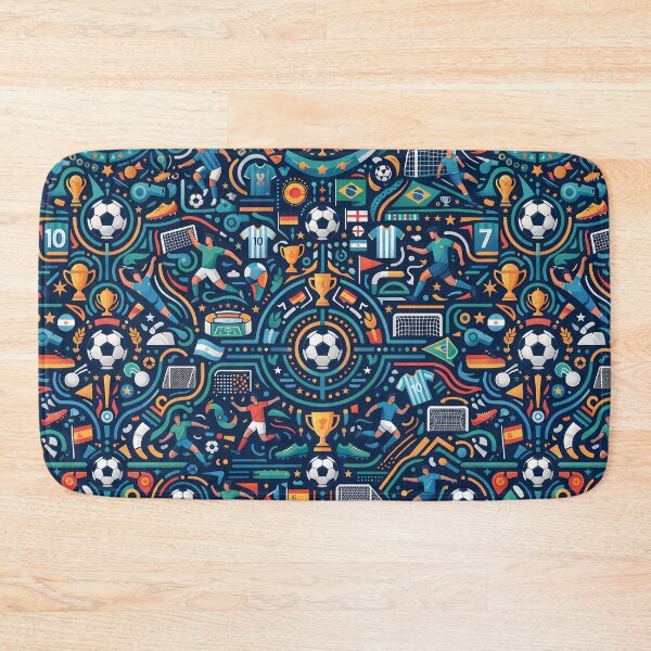 Item preview, Retro Soccer Futbol Pattern El Juego Bonito designed and sold by ART ATTACK ZONE.