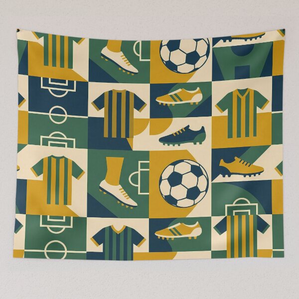 Item preview, Jugador Retro Fútbol Futbol Patrón El Juego Bonito designed and sold by ART ATTACK ZONE.