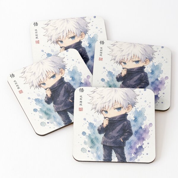 Item preview, Cute Anime Chibi Watercolor Character – Kawaii Japanese Anime Art Gift designed and sold by shopthehappycart.