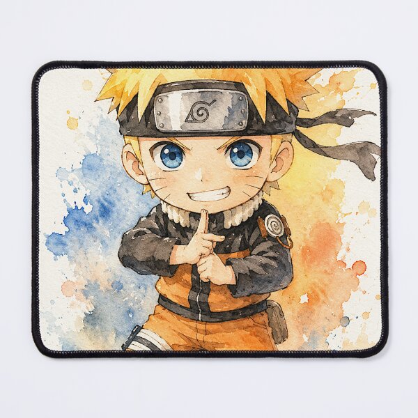 Item preview, Cute Anime Chibi Watercolor Character – Kawaii Japanese Anime Art Gift designed and sold by shopthehappycart.