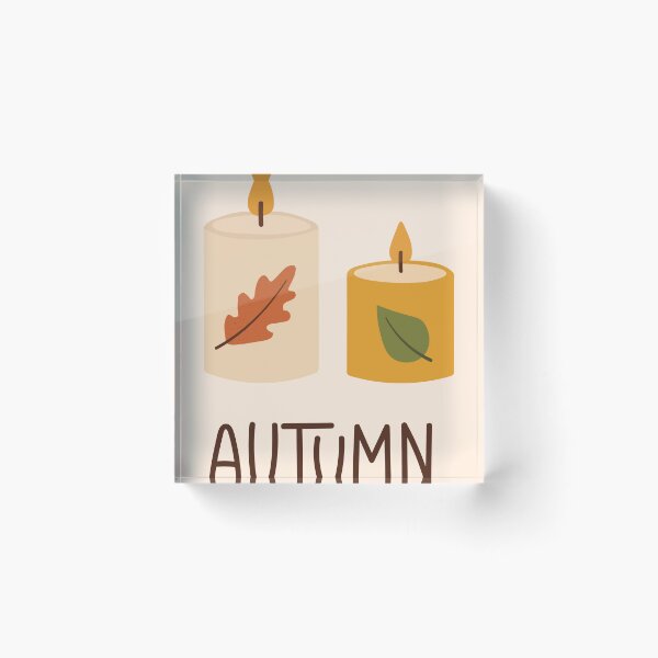 Item preview, Cozy Autumn Leaf Lit Candles  designed and sold by BetweenForms.
