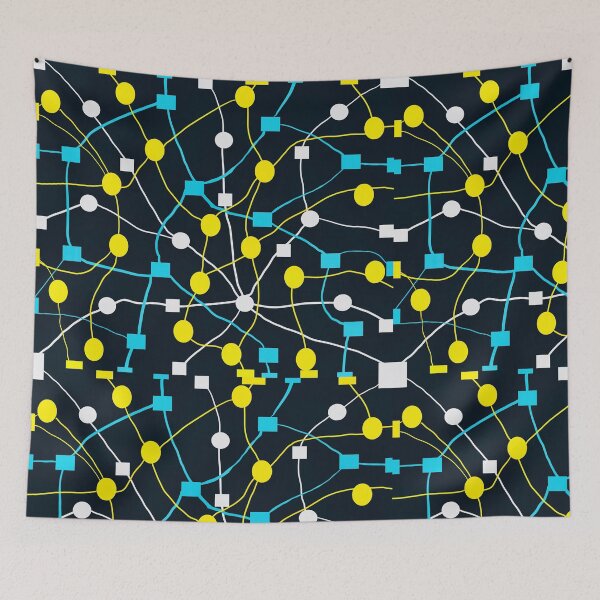 Item preview, Colourful Network Pattern designed and sold by Elaine M Hayward .