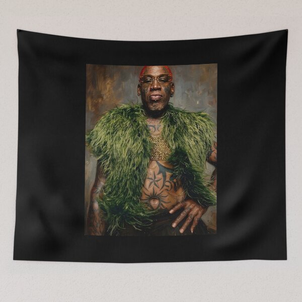 Item preview, Dennis Rodman Oil Painting designed and sold by maretsad.