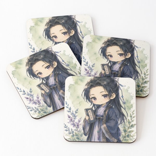 Item preview, Cute Anime Chibi Watercolor Character – Kawaii Japanese Anime Art Gift designed and sold by shopthehappycart.