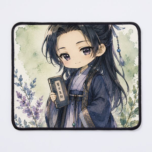 Item preview, Cute Anime Chibi Watercolor Character – Kawaii Japanese Anime Art Gift designed and sold by shopthehappycart.