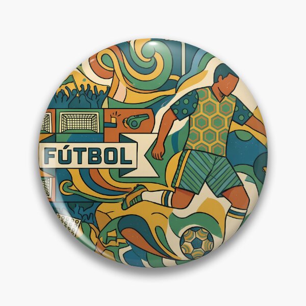 Item preview, Colors Retro Soccer Futbol Pattern El Juego Bonito designed and sold by ART ATTACK ZONE.