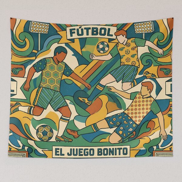 Item preview, Colores Retro Fútbol Futbol Patrón El Juego Bonito designed and sold by ART ATTACK ZONE.