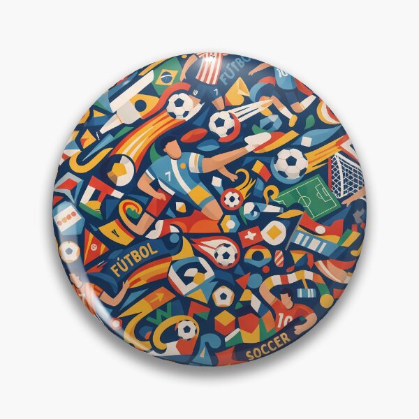 Item preview, World Retro Soccer Futbol Pattern El Juego Bonito designed and sold by ART ATTACK ZONE.